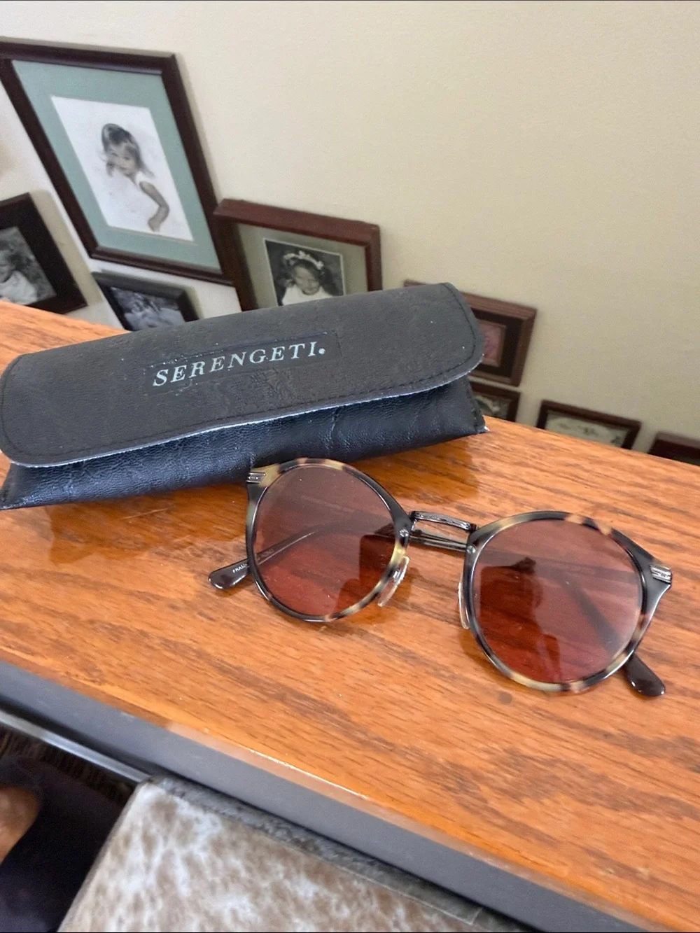 Vintage Serengeti Drivers 5389F Tortoise Round Corning Optics Sunglasses